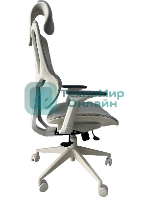 Кресло Cactus CS-CHR-MC02GY серый, сетка, подголовник