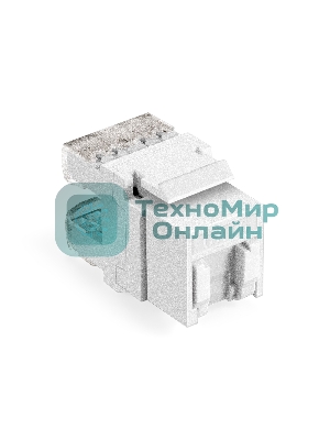 Модуль-вставка Keystone Jack RJ-45 ExeGate KJ-8P8C-U-C6-180SH-Dual (Кат.6, неэкранированная, 180 градусов, со шторками, IDC Krone/110)