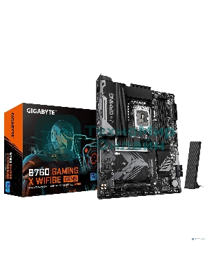 Материнская плата Gigabyte B760M GAMING X WIFI6E GEN5, LGA1700, Intel B760, 4xDDR5, 4xSATA, 2xM.2, 1xPCIe 5.0 x16, 1xPCIe 3.0 x4, 1xHDMI, 1xDP, 1x2.5Gb LAN, Wi-Fi 6E, Bluetooth 5.3, 3xUSB-A 5Gbps, 5xUSB-A 2.0, 3x3.5 мм, 7.1, mATX
