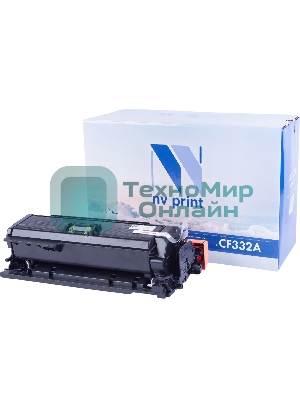 Картридж NVPrint совместимый HP CF332A желтый для LaserJet Color M651dn/M651n/M651xh (15000k)