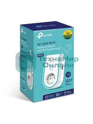 Повторитель беспроводного сигнала TP-Link RE365 AC1200 Wi-Fi белый (упак.:1шт)