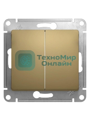 Механизм выключателя 2-кл. СП Glossa 10А IP20 10AX титан SchE GSL000451