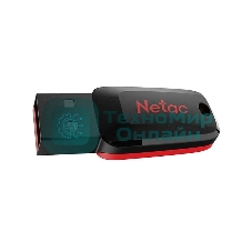 Флешка USB Netac U197 (NT03U197N-008G-20BK), 8Gb, USB 2.0, R/W 25/10, черный/красный