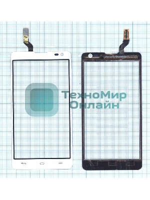 Сенсорное стекло (тачскрин) для LG Optimus L9 II D605, белое