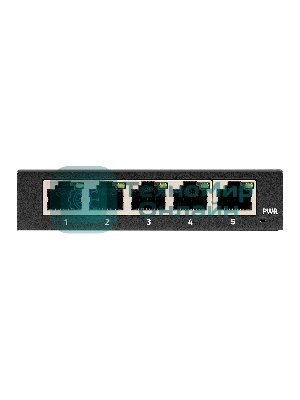 Коммутатор неуправляемый ExeGate EDGS-1005D (5-портовый гигабитный UTP 10/100/1000 Base-T, металлический корпус, с функцией энергосбережения (Green Ethernet Technology), настольный)