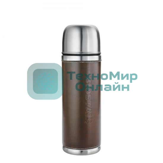 Термос Biostal-Охота NYP-750P, 0.7 л, узкое горло, с крышкой-чашкой, кож. вставка, доп. пробка (в уп. 12 шт) (в уп. 12 шт)&