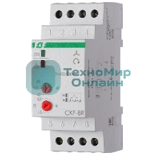 Реле контроля наличия и чередования фаз CKF-BR (монтаж на DIN-рейке 35мм; регулировка порога отключения; регулировка времени отключения; 3х400/230+N 2х8А 1Z 1R IP20) F&F EA04.002.003