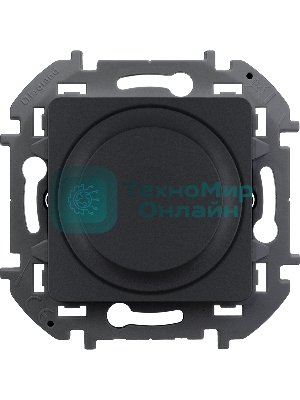 Светорегулятор поворотный Legrand без нейтрали, 300 Вт, антрацит