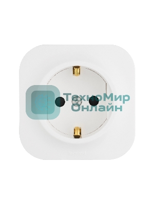 Розетка 1-м ОП Quteo 16А с заземл. белый Legrand 782211