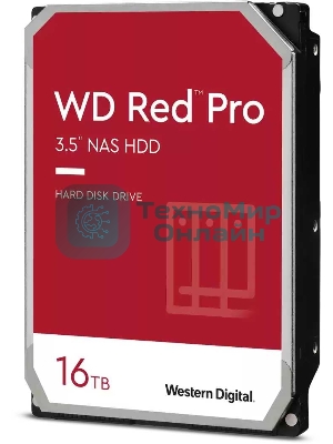 Жесткий диск WD Original SATA-III 16Tb WD161KFGX NAS Red Pro (7200rpm) 512Mb 3.5