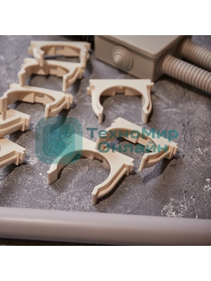 Крепеж-клипса для монтажного пистолета Rexant Ø 50 мм, белая (25 шт/уп)