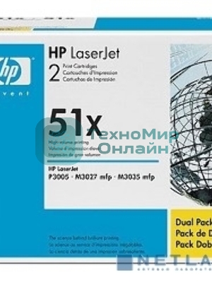 Картридж лазерный HP Q7551XD черный двойная упаковка для LaserJet P3005/M3027mfp/M3035mfp 2 x 13000 стр.