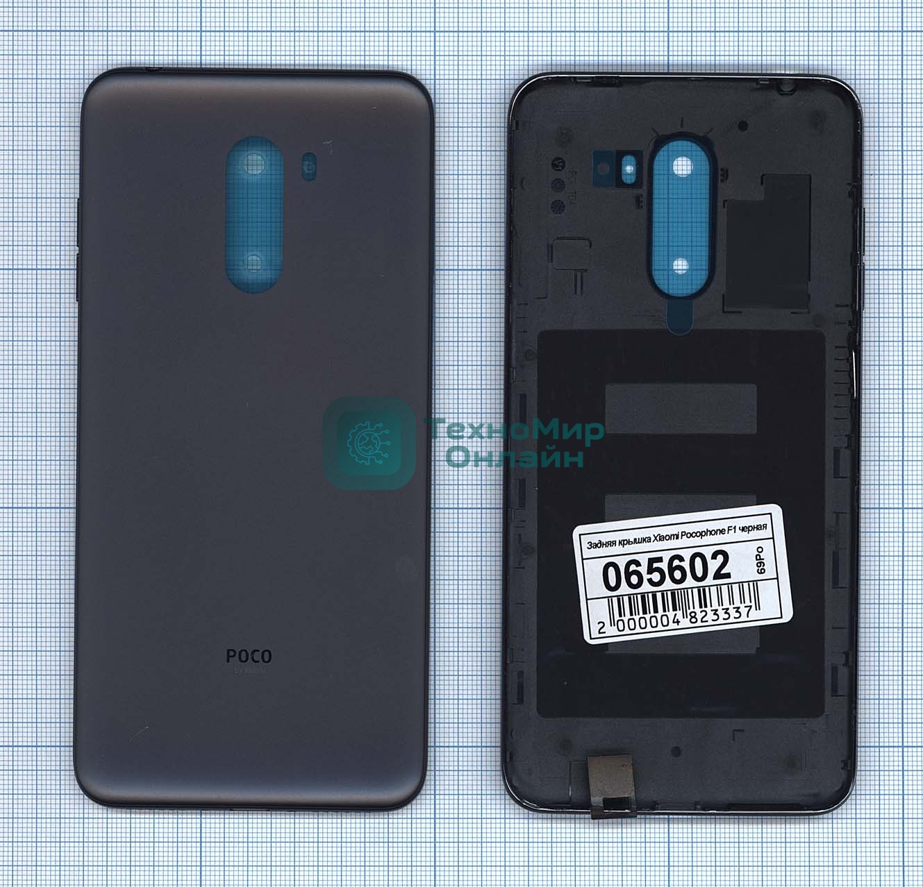 Задняя крышка для Xiaomi Pocophone F1 черный