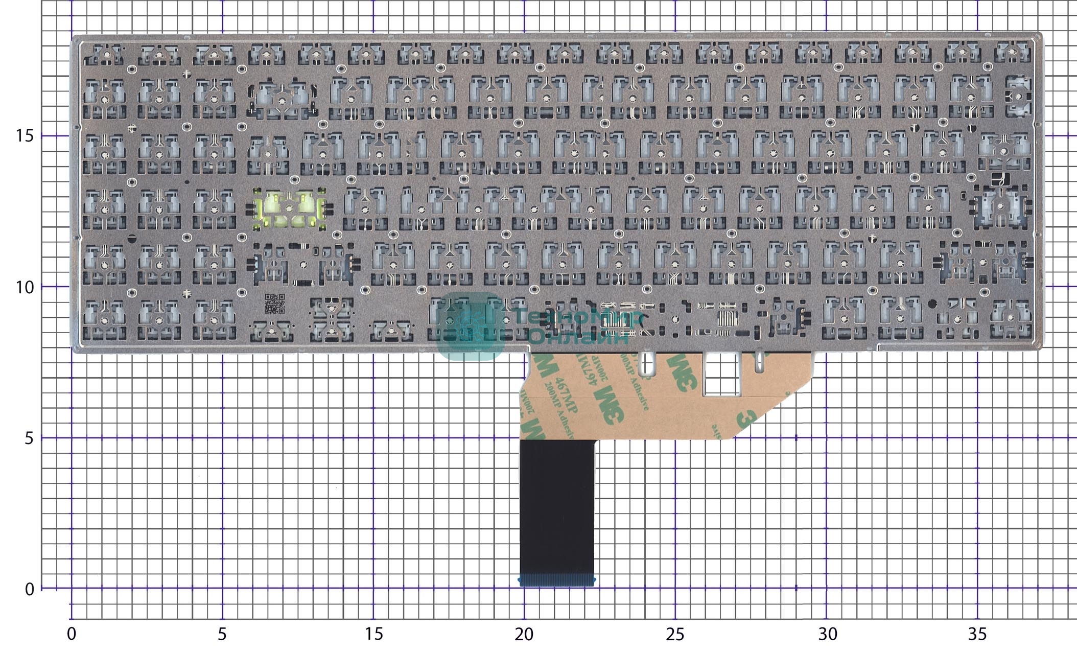 Клавиатура для ноутбука Asus VivoBook X513E серебристая