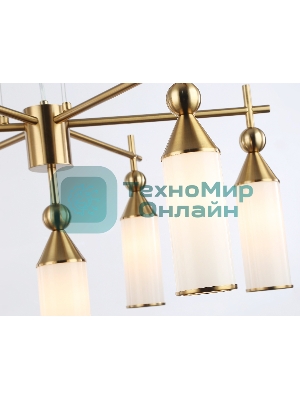 Люстра Ambrella light LH55278/7 BS/FR латунь/белый матовый E14*7 max 40W D640*1390