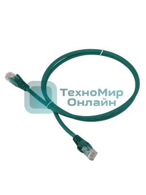 Патч-корд LANMASTER LSZH UTP cat.5e, 5.0 м, зеленый