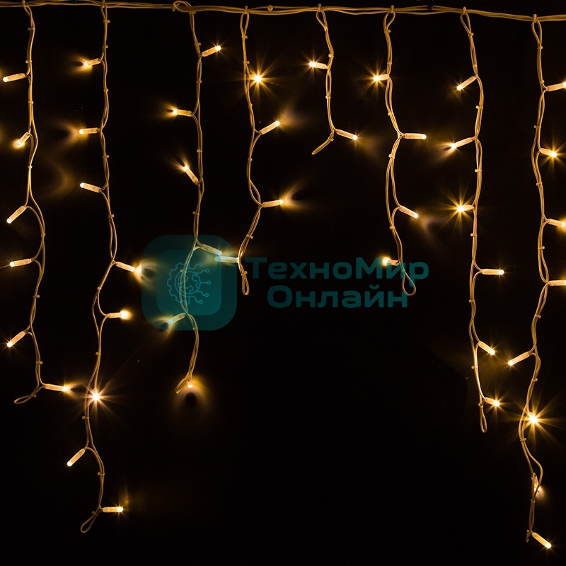 Гирлянда Neon-night Айсикл (бахрома) светодиодный, 5,6 х 0,9 м, белый провод 