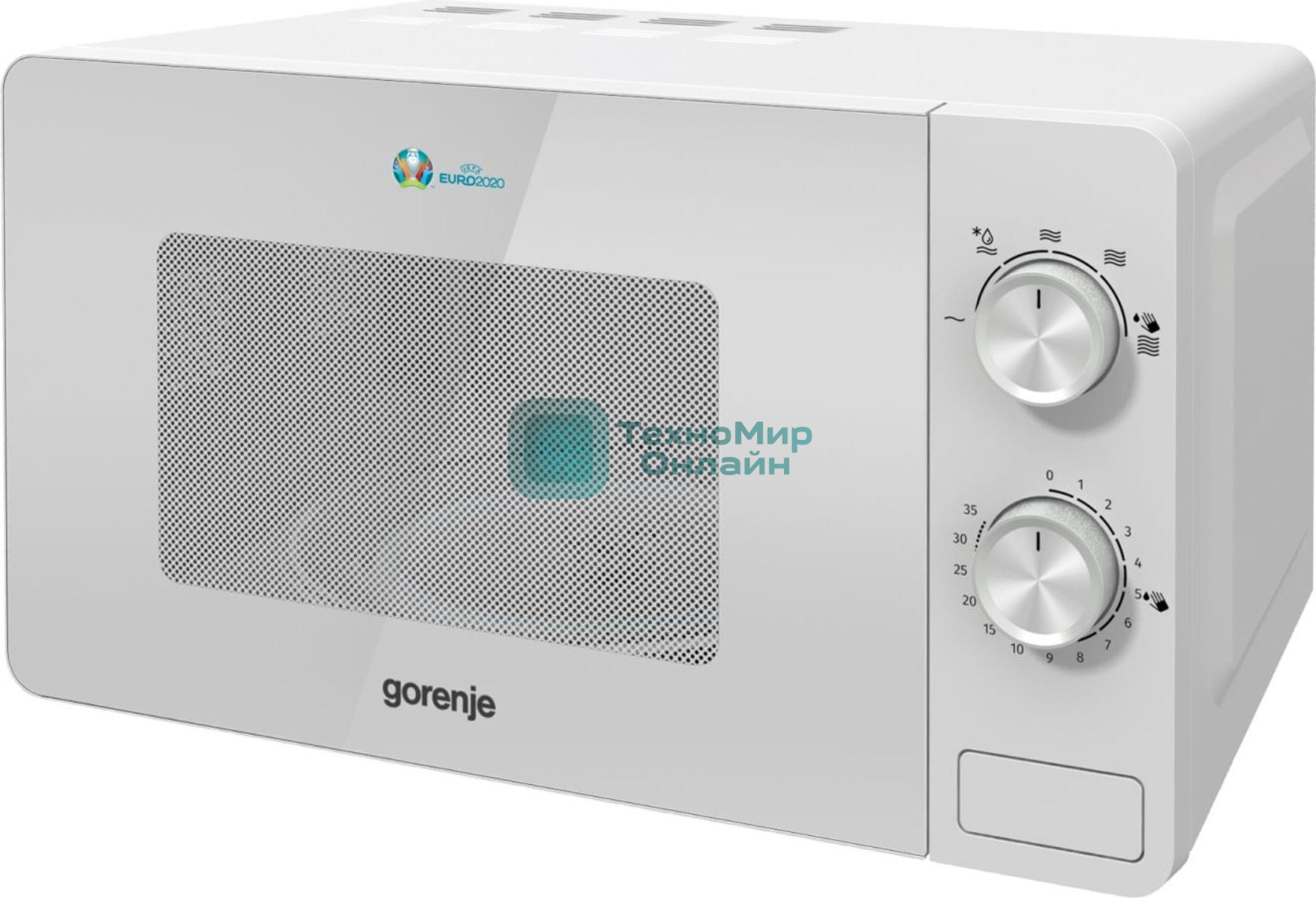 Микроволновая печь Gorenje MO20E1W2 белый, 20 л, 800 Вт, переключатели - поворотный механизм