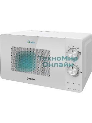Микроволновая печь Gorenje MO20E1W2 белый, 20 л, 800 Вт, переключатели - поворотный механизм