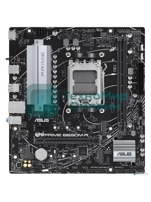 Материнская плата ASUS PRIME B650M-R, Socket AM5, AMD B650, 2xDDR5, 4xSATA, 2xM.2, 1xPCIe 4.0 x16, 1xPCIe x1, 1xHDMI, 1x 2.5Gb LAN, 2xUSB-A 3.2 Gen 1, 4xUSB-A 2.0, 3x3.5 мм, 7.1, mATX