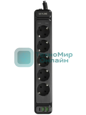 Сетевой фильтр Skyline USP-520 Black PD3.0