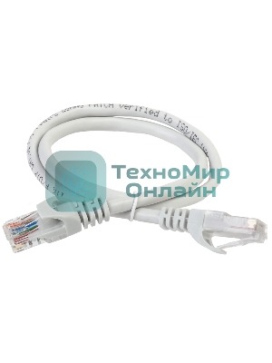 Коммутационный шнур (патч-корд), cat.5e UTP, LSZH, 10м, серый ITK