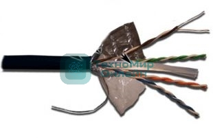 Кабель LANMASTER UTP, 4 пары, кат. 6, с перегородкой, 550Mhz, PE, для внешней прокладки (305 м)