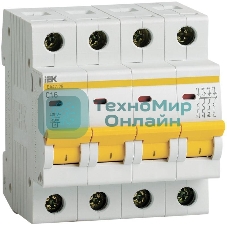 Выключатель автоматический модульный 4п C 16А 4.5кА ВА47-29 IEK MVA20-4-016-C