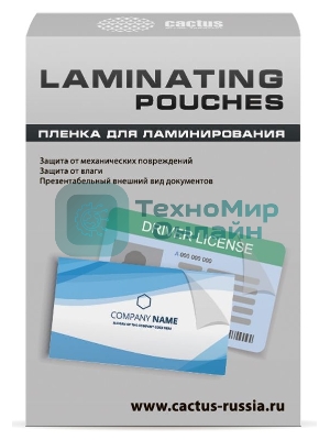 Пленка для ламинирования Cactus 100мкм (100 шт) глянцевая 65x95 мм CS-LPG6595100
