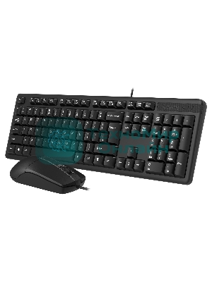 Комплект клавиатура+мышь A4Tech KK-3330S проводной, USB, 1200 DPI, чёрный