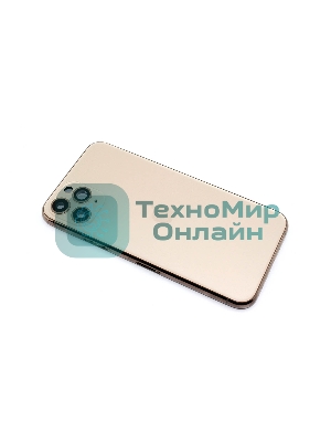 Задняя крышка (корпус) в сборе с рамкой для Apple iPhone 11 Pro золотой
