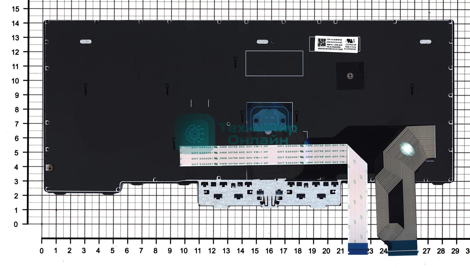 Клавиатура для ноутбука Lenovo ThinkPad L14 gen 1/2 черная