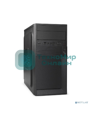 Компьютерный корпус Minitower ExeGate EX291141RUS BAA-105-01AAA400 (mATX, БП AAA400 с вент. 8см, 2*USB, аудио, черный)