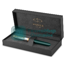 Ручка перьевая Parker 51 Premium (CW2169074) Forest Green GT, F, сталь нержавеющая, подарочная коробка