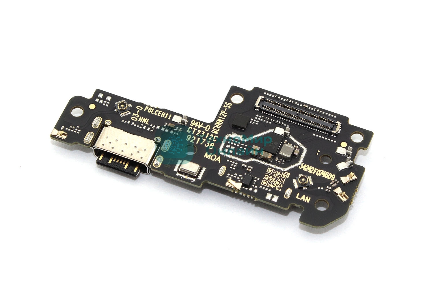 Нижняя плата (шлейф) с разъемом зарядки и микрофоном для Xiaomi Poco X5 Pro 5G (22101320G)