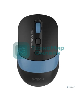 Мышь беспроводная A4Tech Fstyler FB10C черный/синий, 2000 dpi, радиоканал, Bluetooth, USB, кнопки - 4