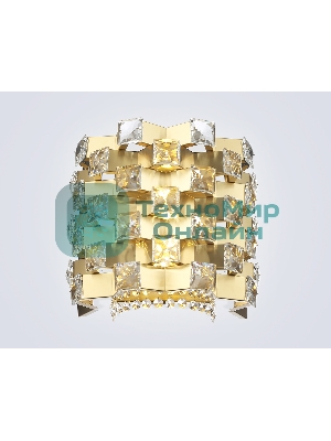 Настенный светильник Ambrella light LH41014/2 BS/CL латунь/прозрачный E14*2 max 40W 300*190*270