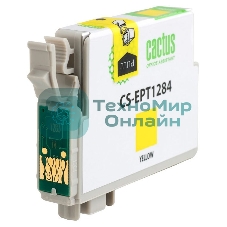 Картридж струйный Cactus CS-EPT1284 (T1284) желтый (7 мл) для Epson Stylus S22/S125/SX420/SX425/Office BX305