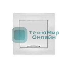 Выключатель 1-кл. СП Бриллиант 10А IP20 с подсветкой белый Universal 7947397