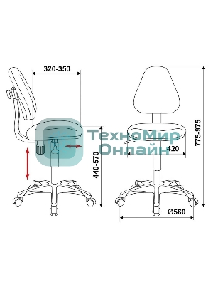 Кресло Бюрократ KD-4/PENCIL-GN зеленый, ткань, 120 кг