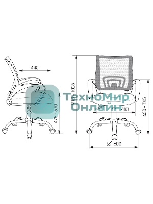 Кресло Бюрократ CH-695NLTSL черный, сетка/ткань, 120 кг, механизм качания