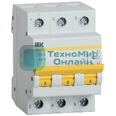 Выключатель нагрузки (мини-рубильник) ВН-32 3Р 125А IEK MNV10-3-125