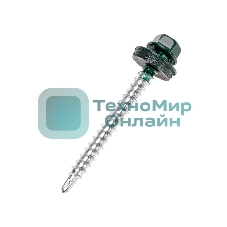 Саморез кровельный Kranz 4,8х50, окрашенный RAL 6005, короб (150 шт/уп)