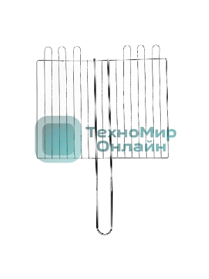 Решетка-гриль Sparta 240х310х55 мм, объемная хромированная
