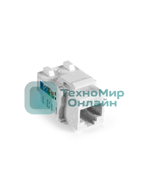 Модуль-вставка Keystone Jack RJ-45 ExeGate KJ-8P8C-U-C6-90-110 (Кат.6, неэкранированная, 90 градусов, IDC 110)