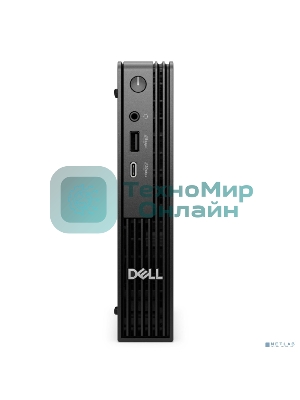 ПК Dell Pro Micro QCM1250 Micro i3 14100T (2.7) 8Gb SSD512Gb UHDG Windows 11 Pro GbitEth WiFi BT 90W мышь клавиатура черный (DPM -3860)