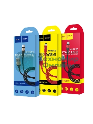 Кабель USB 2.0 HOCO X26, AM/microBM, черно-золотой, 1м