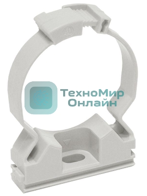Держатель хомутный для труб CFC25 d25 сер. IEK CTA10MP-CFC25-K41-100