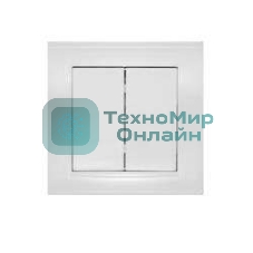 Выключатель 2-кл. СП Бриллиант 10А IP20 белый Universal 7947403