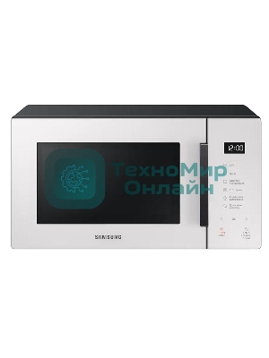 Микроволновая печь Samsung MG23T5018AE/BW белый, 23 л, 800 Вт, переключатели - сенсор